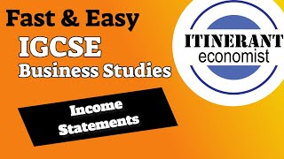 IGCSE Business studies 0450  53  Income Statements [upl. by Sinnoda]