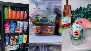 Fridge restock Tiktok and pantry organisation asmr [upl. by Adiaros]