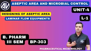 Designing of Aseptic area and Laminar in HIndi unit4 Microbiology B pharm 3rd sem [upl. by Haraf]