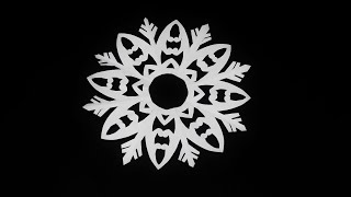 How to Make a Simple and Easy Paper Cutting Snowflake  Design Christmas Window Decoration 825 [upl. by Amargo]