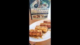 How to make feta saganaki with a ouzo honey sauce [upl. by Adigun732]