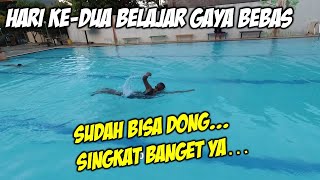 Belajar renang gaya bebas paling singkat Hari kedua sudah bisa dong [upl. by Neomah396]