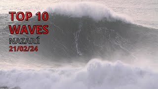 TOP 10 BEST WAVES of NAZARÉ 210224 [upl. by Zerat]