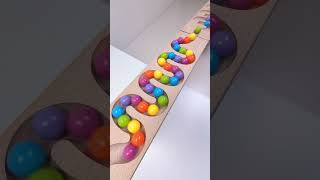 marble Run Race ASMR 85 Wooden Wave Course Colorful Marbles marblerun marblerunrace asmr [upl. by Annie]