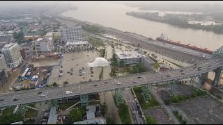 Inondation à Montréal sur RenéLévesque près de De Lorimier [upl. by Neerol]