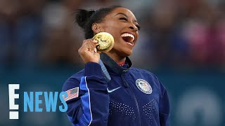 Simone Biles Wins 10th Olympic Medal Beating Rebeca Andrade in Vault  2024 Olympics  E News [upl. by Wardieu468]