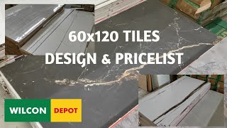 Wilcon Depot 60x120 TILES DESIGN amp PRICES [upl. by Lamiv]