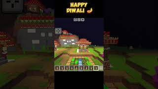 Happy diwali guys aap sab ko diwali celebrating in minecraft shivamkorigaming happydiwali [upl. by Alleacim]