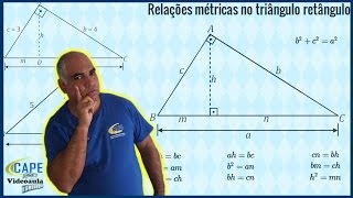 Explicação de Matemática  Questão sobre Relações Métricas no Triângulo Retângulo [upl. by Ened]