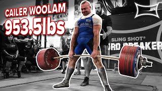 Cailer Woolam Pulls 9535lb Deadlift Weighing Only 215lbs Beltless too [upl. by Hyatt309]