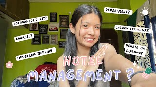 Hotel management par charchaa😄SalaryDepartmentCourses [upl. by Adnale]