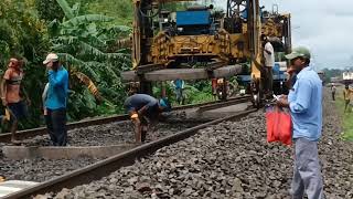 PQRS workComplete track renewalIndian Railway workPlasser Quick Relaying System [upl. by Lusa]