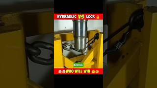 HYDROLIC PRESS VS LOCK 🔒funny shortvideos shorts [upl. by Brietta]