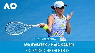 Iga Swiatek v Kaia Kanepi Extended Highlights QF  Australian Open 2022 [upl. by Etiuqal305]