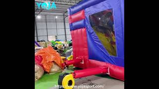 custom inflatable bouncer with slide combos trampolinepark slide waterslide trampoline [upl. by Anyzratak]