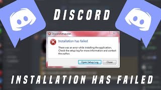 Discord Setup  Installation Has Failed Error 2021 [upl. by Celestine]