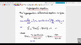 Hypergeometric function lecture 2 [upl. by Ynoble708]