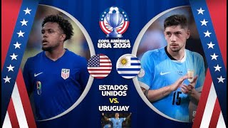 URUGUAY 1 EEEUU 0 COPA AMERICA PARTIDO COMPLETO  ESTADISTICAS HD HQ [upl. by Airlia791]