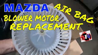 Mazda 3 Premiere blower motor removal with knee air bag [upl. by Uhayile558]