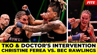 Christine Ferea Defends Title vs Bec Rawlings TKO Victory Amid Controversy  REMATCH at BKFC56 [upl. by Lokkin]