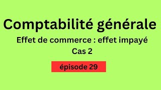 Comptabilité Générale 1  Effets de Commerce  Épisode 29  Effets Impayés Cas 2 [upl. by Neelyam]