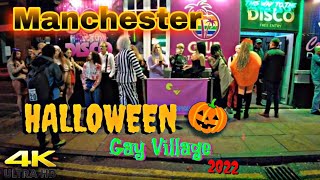 Manchester Halloween Night Out  Gay Village  4k [upl. by Letreece]