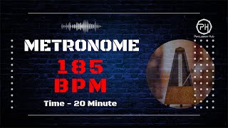 185 BPM Metronome  20 Minute [upl. by Airtal]