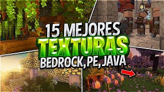 😲Top 15 TEXTURE PACKS para MINECRAFT 120 12051 JAVA BEDROCK y PE TEXTURAS MINECRAFT PE 120 [upl. by Belvia717]