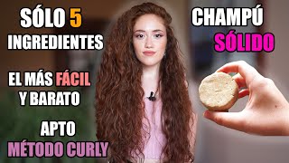 EL CHAMPÚ SÓLIDO MÁS FÁCIL y BARATO 💰 5 INGREDIENTES  APTO MÉTODO CURLY Cabello Rizado  DIY VEGANO [upl. by Udela169]