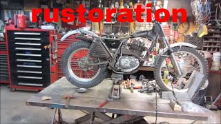 1975 honda 250 trials bike bent frame fix [upl. by Aeniah]