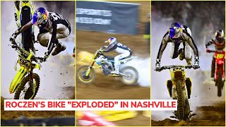 Roczen Crash in Nashville  Sexton Crash and Jett Lawrence wining over Tomac 💥 Supercross 2024 [upl. by Aicilanna281]