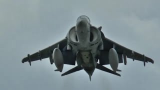 AV8B Harrier quotjump jetquot  Spanish Navy  Farnborough 2014 [upl. by Oicapot370]