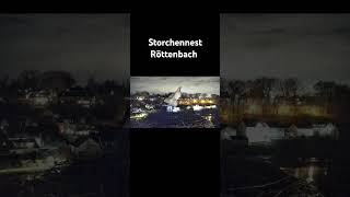 2024 11 28 Storchennest Röttenbach beide Altstörche im Nest zur Nachtruhe [upl. by Eoz]