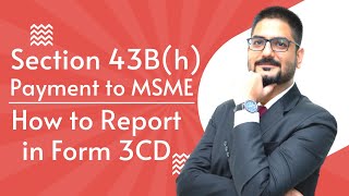 Section 43Bh Payment to MSME  How to Report in Form 3CD  by CA Kushal Soni [upl. by Ahcsim]