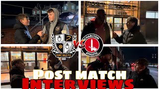 Port Vale V Charlton Athletic post match  Alfie Alfie Devine  Thomas G Massey Blackett Taylor [upl. by Gilli]