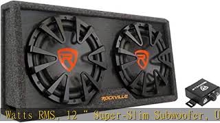 Rockville RG212CA Dual 12 inches Slim Vented Powered Car Subwoofer Enclosure 2000 Watt [upl. by Diena]