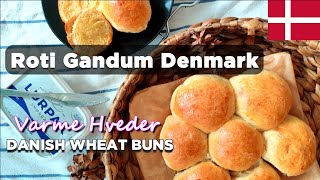 RESEP ROTI GANDUM SPESIAL HARI BESAR DI DENMARK  DANISH WHEAT BUNS  VARME HVEDER [upl. by Lesli]