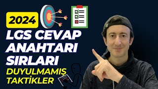 2024 LGS Cevap Anahtarı Taktikleri [upl. by Liggett]