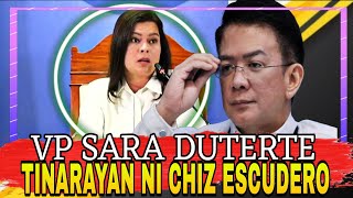 CHIZ ESCUDERO SINABON SI SARA AT BASTE DUTERTE [upl. by Ttehr]