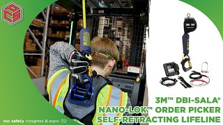 NEW 3M DBI SALA Order Picker SelfRetracting Lifeline  NSC Expo 2022 [upl. by Ilhsa]