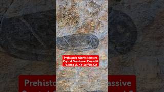 Prehistoric Giants Paintings Massive Crystal Gemstone Carved Marker Boulder LI NY Mound [upl. by Foster]