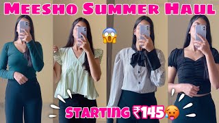 Trendy SUMMER TOPs from MEESHO  TryOn Haul  Starting from ₹145😱 [upl. by Brause]