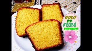 BOLO DE FUBÁ SIMPLES FOFINHO E DELICIOSO [upl. by Hasan975]