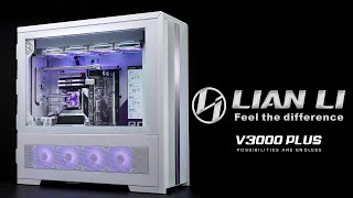 LIAN LI V3000 PLUS GGF EDITION Build and Overview FT Z790 Extreme STRIX 4090 Custom Distro Build [upl. by Sateia]