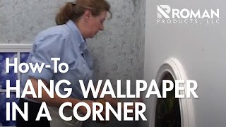 How to Hang Wallpaper in a Corner [upl. by Akcire]