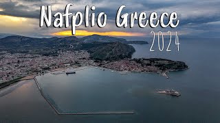 Nafplio Greece walking tour 4k vlog drone shots Greece 2024 [upl. by Marquez463]