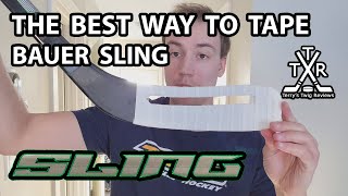 THE BEST WAY to tape your Bauer Sling Hockey Stick Terrys Twig Tips [upl. by Hoehne]