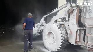 Washing a loader with Active Diamond Foam [upl. by Atteiram]