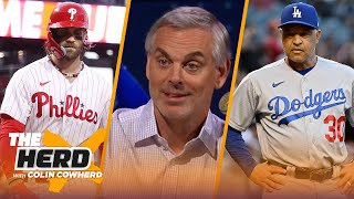 Dave Roberts is not to blame for Dodgers sweep Bryce Harper brings fun to playoffs  MLB  THE HERD [upl. by Laurinda]