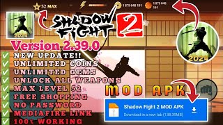 UPDATE Shadow Fight 2 MOD APK 2024 Version 2390  Max Level 52 amp Unlock All Weapons  100 WORK [upl. by Noerb563]